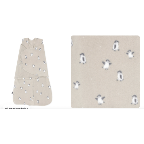 Penguin Micro-Fleece Swaddle Newborn | HALO