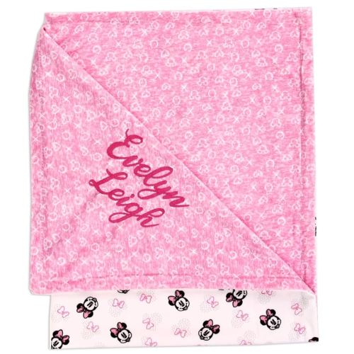 Personalized Disney Minnie Mouse Baby Blanket