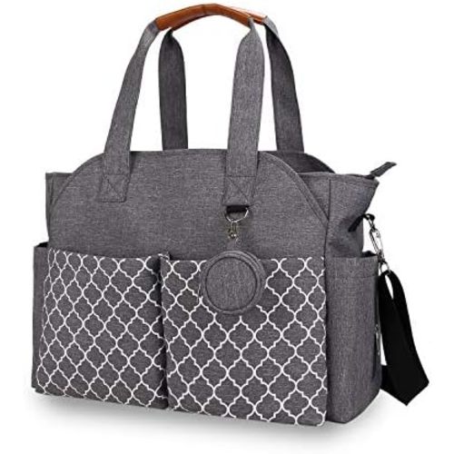 Lmbabter Diaper Bag Tote with Changing Station Upgrade Multi-Function Baby Bag with Adjustable Shoulder Strap