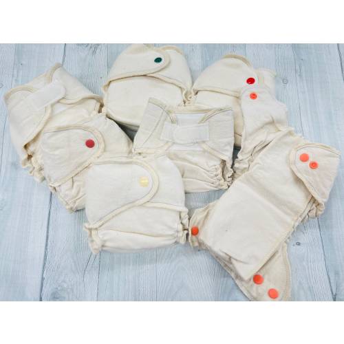 MamaBear Quick Dry NEWBORN/Preemie Fitted Diaper - Organic Cotton or Organic Bamboo - You choose closure