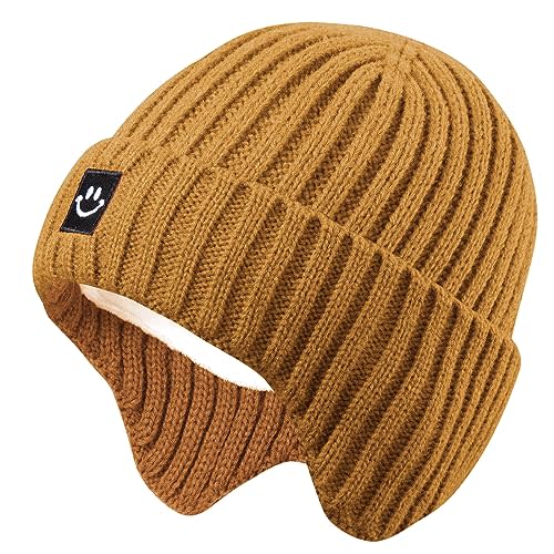 MaxNova Baby Winter Hat Toddler Beanie Hat Earflap Knit Cap for Boys Girls 0-8 Years