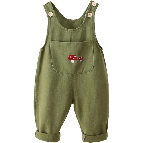 SEAUR Baby Boy Sleeveless Baggy Jumpsuit Baby Girl Vintage Summer Overalls Wide Leg Adjustable Jumpsuit 6 Months-5 Years