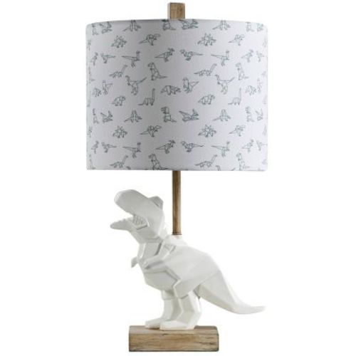 Geometric T-Rex Table Lamp - StyleCraft: Nursery Accent, No Assembly, Polyresin Base