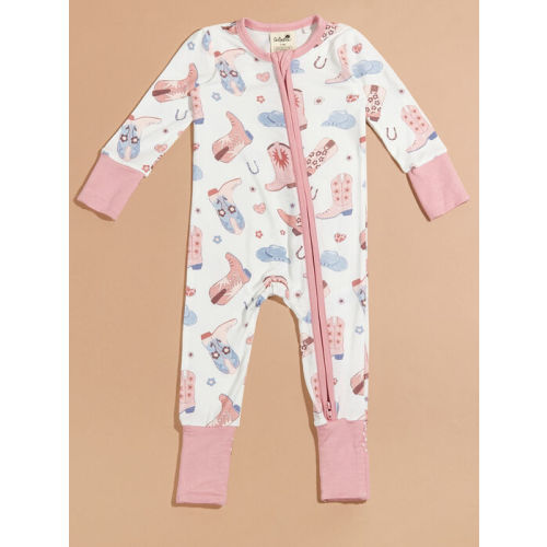 Western Cowgirl Sleeper in Pink, Size: 6-12 months