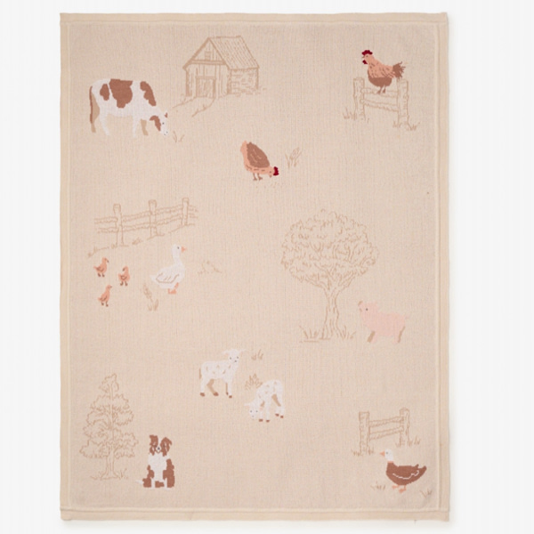 Petite Farmstead Knit Blanket – Elegant Baby