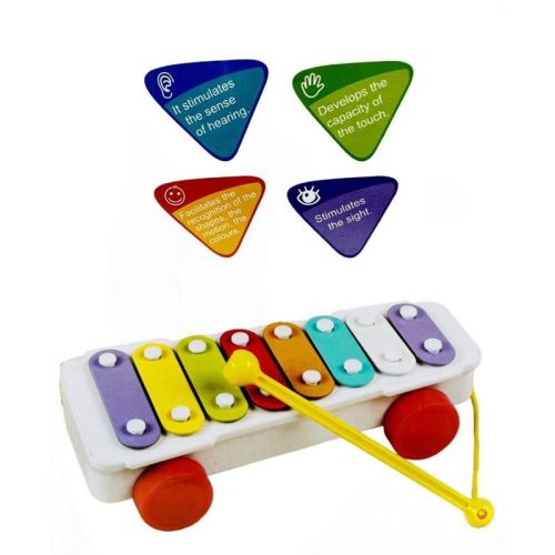 Big Daddy Play Baby - The Pull Along Musical Xylophone With 8 Colorful Keys For Babies