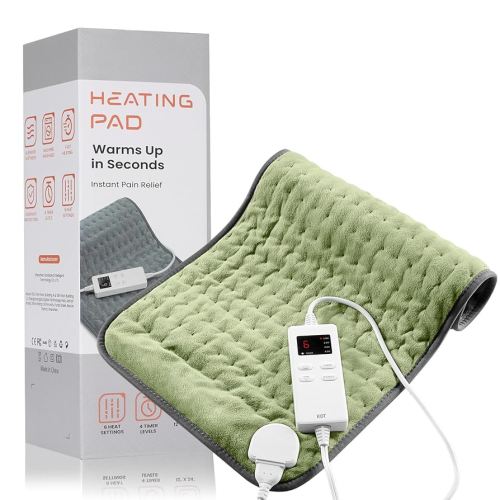 Heating Pad for Back Pain Relief & Cramps, KOT Heating Pads with Auto Shut Off Large, 6 Heat Settings Electric Heated Pad, Christmas Gifts for Women Men, 12" x 24"