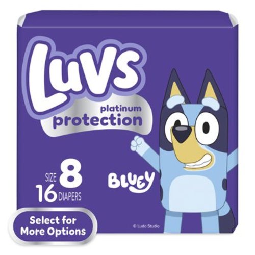 Luvs Platinum Protection Baby Diapers Size 8, 16 Count (Select for More Options)