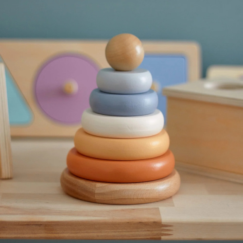 Wooden Rainbow Stacking Toy - A Colorful, Creative, and Engaging Learn – GrowGo Kids