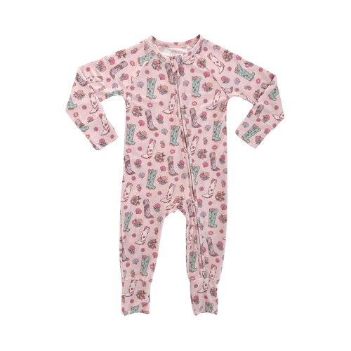Pink Coastal Cowgirl Zipper Romper