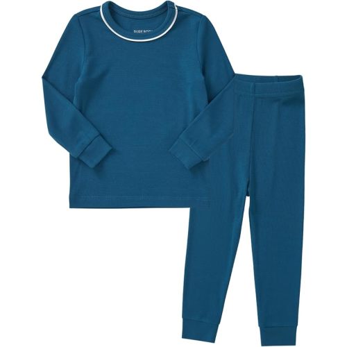 pureborn Baby Pajamas Set Pjs - Kids Toddler Boy Girl Long Sleeve Snug Fit Cotton Sleepwear 2pcs 18M-7Y - Dark Blue - 2T