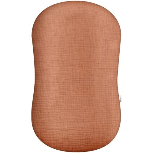 Muslin Baby Lounger Cover, Newborn Lounger Cover, Soft Cotton Breathable Lounger Pillow for Boys Girls Infant, Cover Only (Brick)