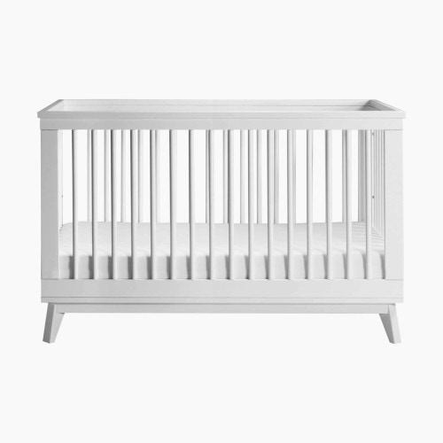 babyletto Scoot 3-in-1 Convertible Crib with Toddler Bed Conversion Kit - White