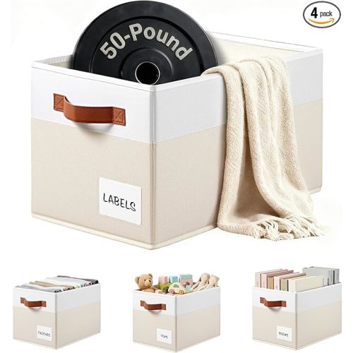 4 Pack Large Closet Storage Baskets