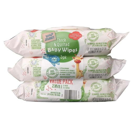 Thick and Quilted Baby Wipes Value Pack 216 Count Total