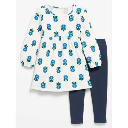 Long-Sleeve Waffle-Knit Dress and Leggings Set for Toddler Girls | Old Navy