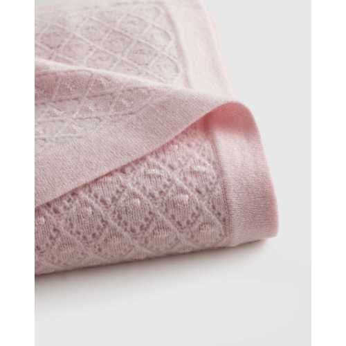 Washable Cashmere Pointelle Baby Blanket