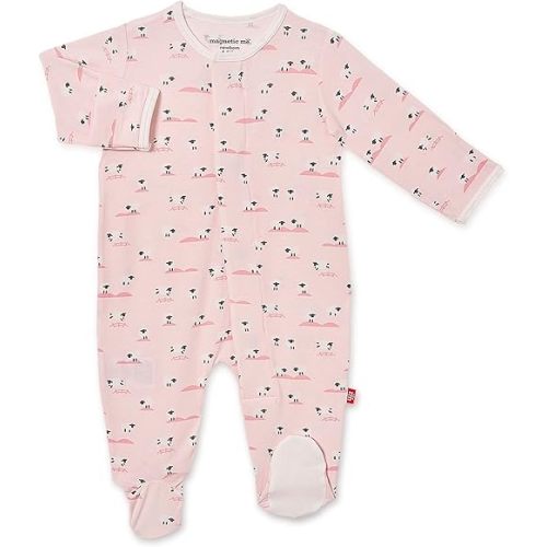 Magnetic Me Footie Pajamas Soft Modal Baby Sleepwear with Quick Magnetic Fastener | Boys and Girls Sleeper Newborn