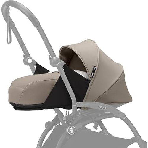 Stokke YOYO 0+ Paquete para recién nacido, color gris pardo, incluye colchón, toldo extensible y arnés de cinco puntos, requiere marco YOYO3 (se vende por separado)