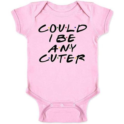Pop Threads Could I Be Any Cuter Funny 90s TV Show Graphic Baby Toddler Kids Girl Boy T-Shirt - Infant | Pink