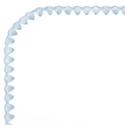 Ultimate Swaddle Blanket - White with Pastel Blue Trim – SwaddleDesigns