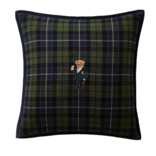 Ralph Lauren Tartan Bear Throw Pillow, 20" x 20"