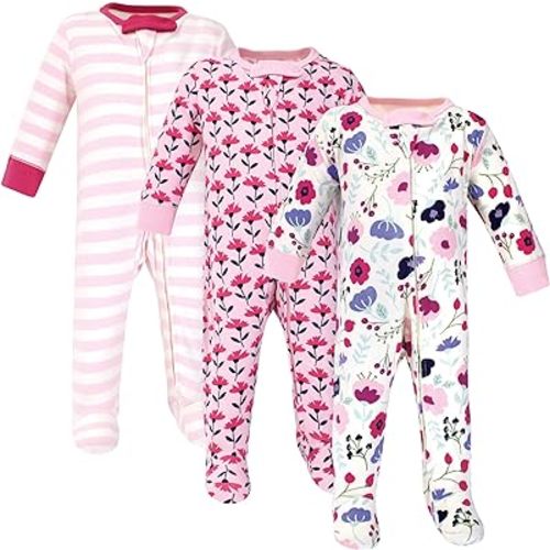 Touched by Nature Baby Girls' Organic Cotton Sleep and Play