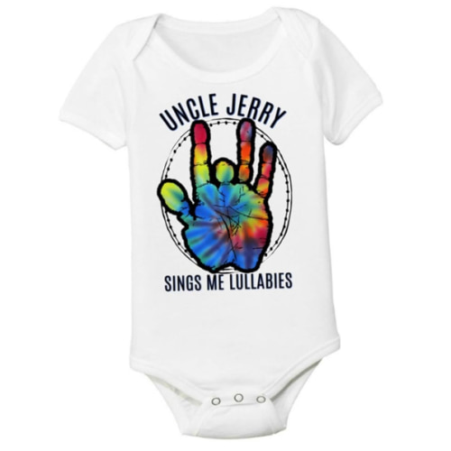 Grateful Unisex 0-3 Months Baby Onesie Bodysuit Uncle Jerry Garcia Lullabies Tie Dye Toddler Boy or Girl T Shirt UNCJ03SS
