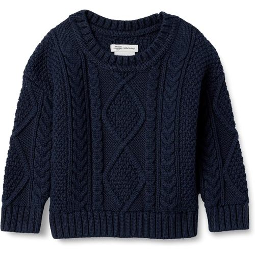 Amazon Essentials x Sofia Grainge Babies, Toddlers, and Boys' Cable Crewneck Sweater