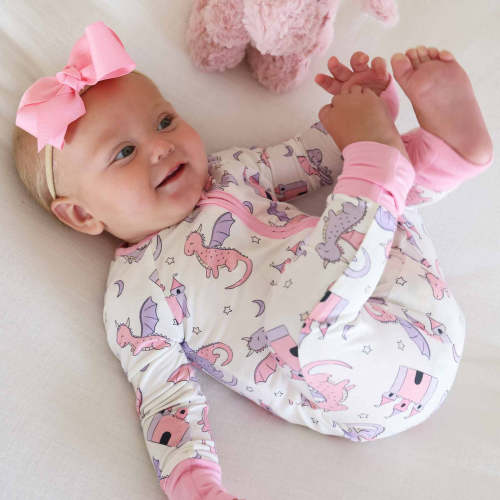 Dragon Adventure Convertible Zip Romper | Pink