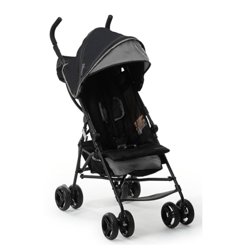 Ingenuity 3D Mini Convenience Stroller – Lightweight Stroller with Compact Fold, Multi-Position Recline, Canopy with Pop Out Sun Visor and More – Umbrella Stroller for Travel and More, Gray