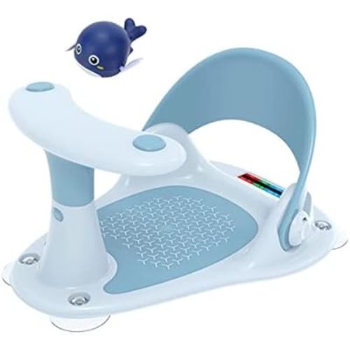 Baby Bath Seat,Infant Bath Seat for Babies 6 Months & Up,Baby Bath Chair Baby Tub Seat,Baby Bathtub Seat with Thermometer/Baby Bath Toys/with 4 Secure Suction Cups Toddler Bath Seat(Blue)