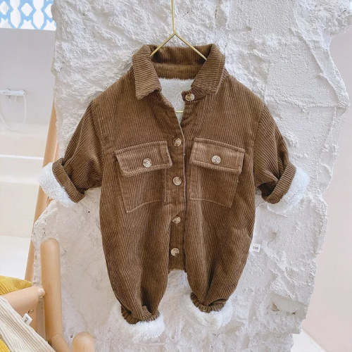 Fur Lining Corduroy Jumpsuit Romper – August + Willow