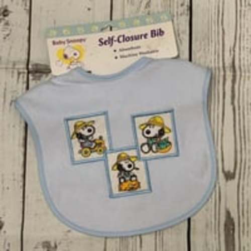 Boys Baby Snoopy Farmer Terry Bib-New!