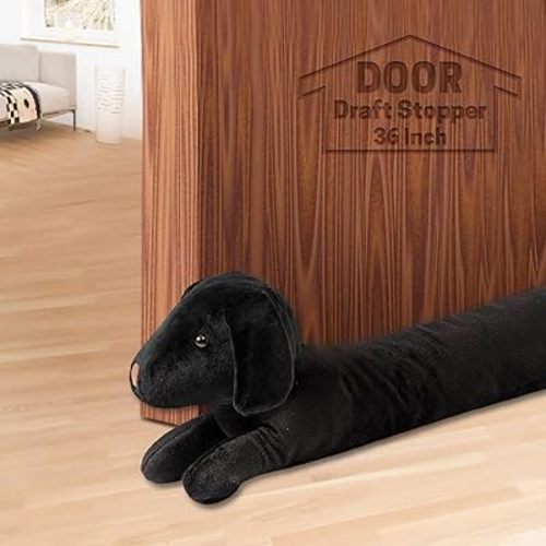 SWISSELITE 36 Inch Under Door Stopper, Decorative Door Noise Blocker, Weighted 3.2 Pounds Animal Air Draft Stopper Soundproof Energy Saver for Door & Window