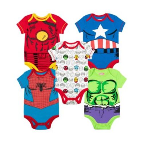 Baby Boys 5 Pack Bodysuits