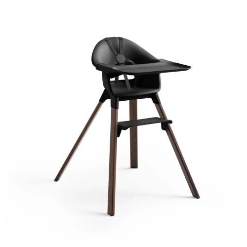 Clikk High Chair All-in-One with Tray & Harness - Black Warm Brown