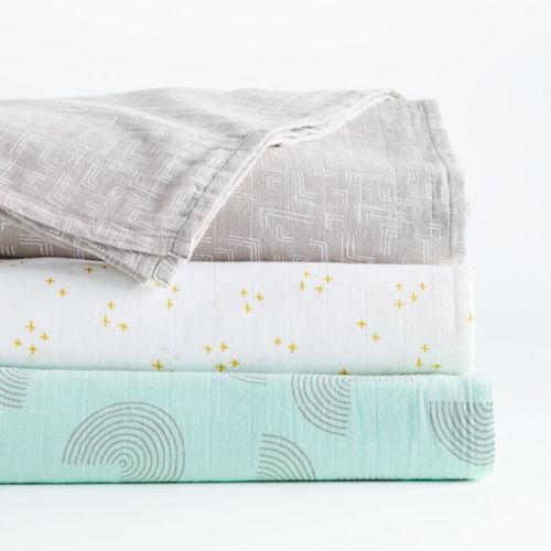 Mint Modern Organic Swaddles, Set of 3