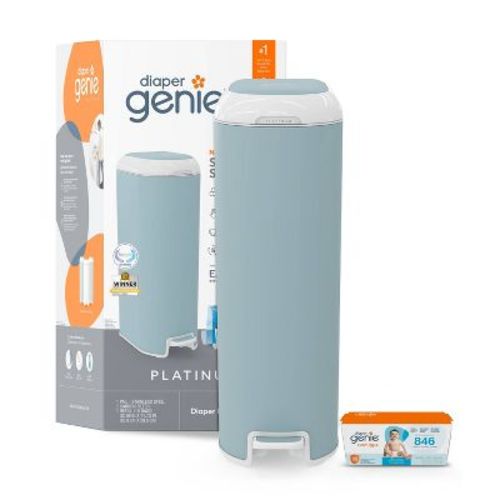 Diaper Genie Platinum Pail - White