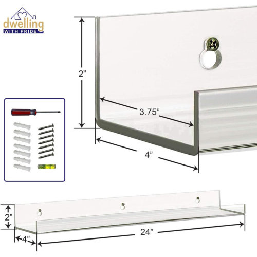 Dwelling With Pride 2 Piece Acrylic Floating Shelf "& Reviews" | Wayfair