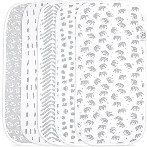 Baby Burp Cloths - Double Layered Top Layer 100% Cotton and Bottom Layer 100% Polyester Fleece Absorbent Burping Cloth Extra Absorbent Baby Burp Cloth Extra Soft for Boys and Girls