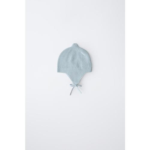 PEARL KNIT BONNET - Sky blue | ZARA United States