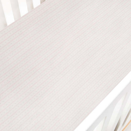 Petal Scallops Crib Sheet - Pink | Gooselings