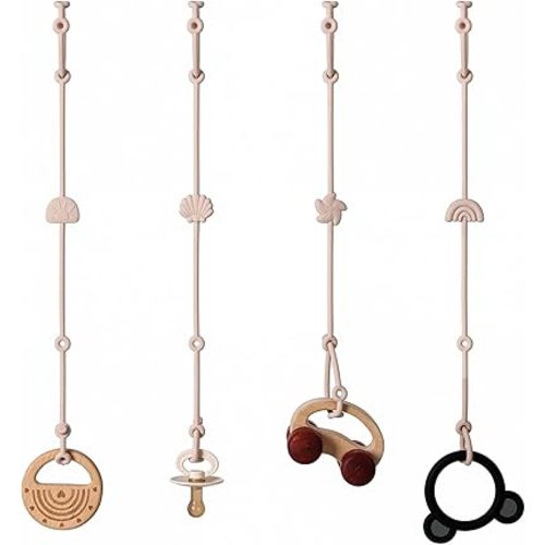 Andy Bear Toy Straps for Baby Toy Safety Straps Silicone High Chair Toys Straps Toddler Bottle Straps for Strollers, High Chair, Cribs, Car Seat, Stroller Accessories, Baby Pacifier Clip-Shifting sand