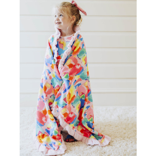 Ruffled Towel - Rainbow Splash