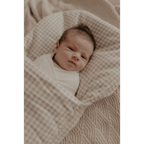 Wool Wrap Beige Gingham – Bundl Australia