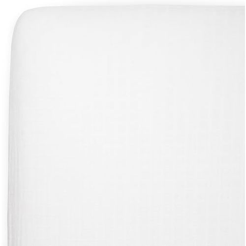 Little Unicorn 100% Certified Natural Organic Cotton Muslin Crib Sheets | Breathable, Naturally Soft Fabric (White)