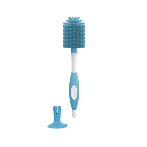 Dr. Brown's Soft Touch No Scratch Baby Bottle Cleaning Brush Nipple Cleaner with Stand and Storage Clip, BPA Free, Blue 1-Pack