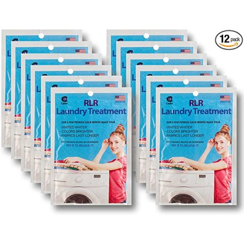 RLR Natural Laundry Detergent Powder – Whitens, Brightens, Refreshes Baby Cloth Diaper Detergent, Musty Towels, Workout Clothes - Non-toxic, Fragrance-Free For Sensitive Skin (Pack of 12) - 12 Pack