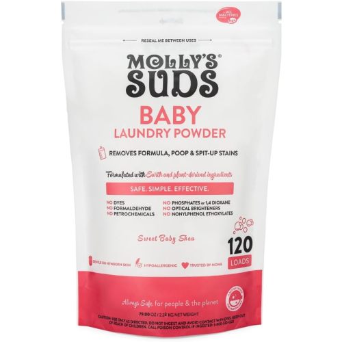 Molly's Suds Baby Laundry Detergent Powder | Removes Formula, Poop & Spit-Up Stains | Extra Gentle for Newborns (Sweet Baby Shea)